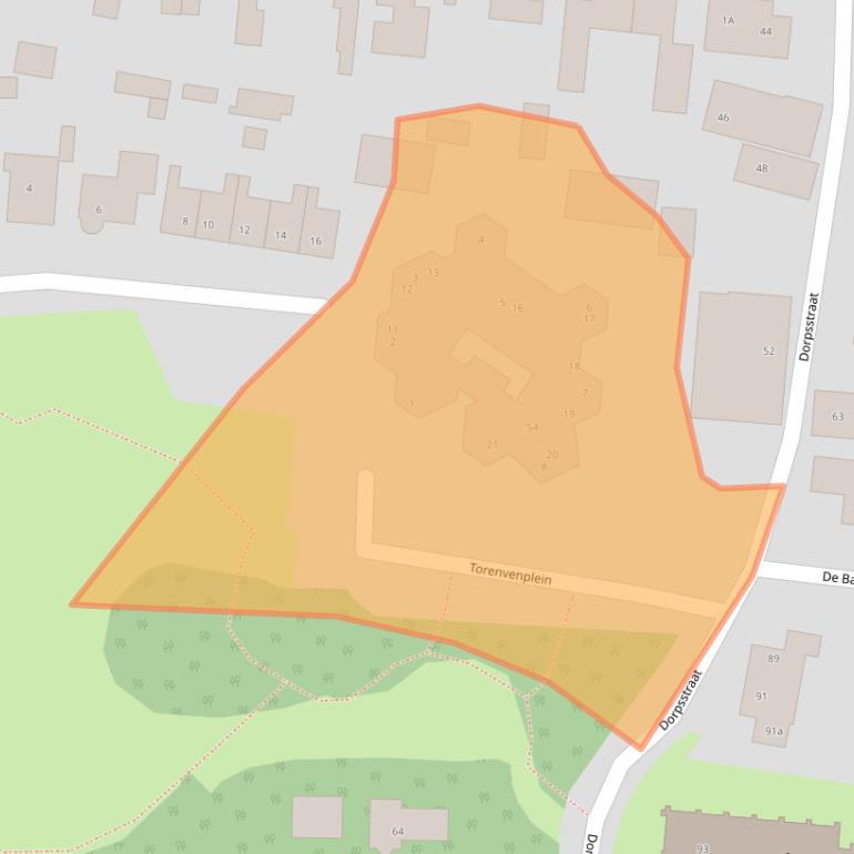 Kaart van postcodegebied 1749XZ.