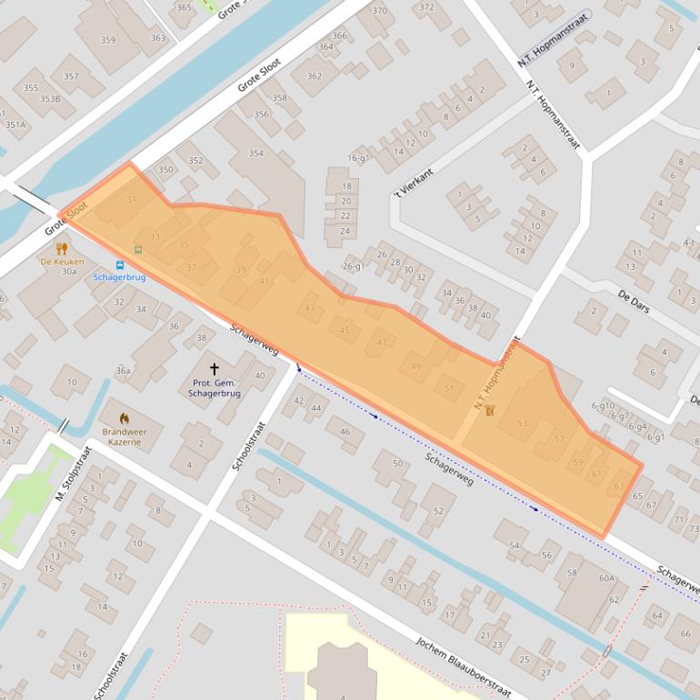 Kaart van postcodegebied 1751CA.