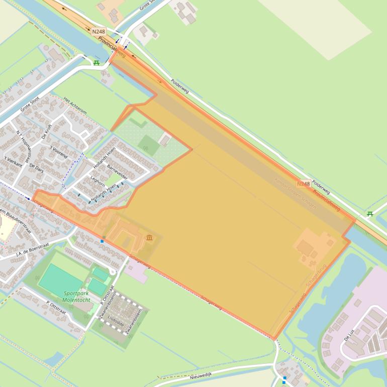 Kaart van postcodegebied 1751CB.