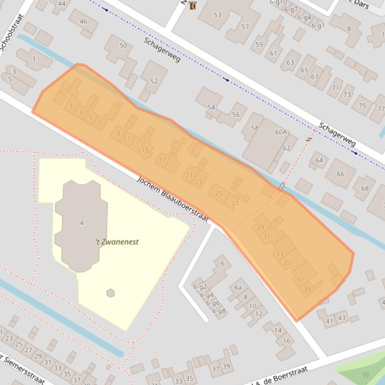 Kaart van postcodegebied 1751CH.