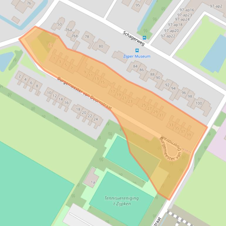 Kaart van postcodegebied 1751CT.