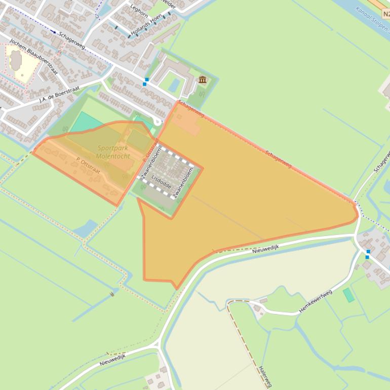 Kaart van postcodegebied 1751CW.