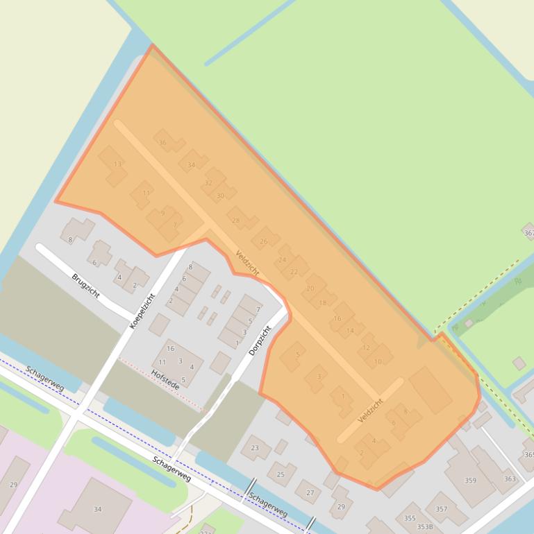 Kaart van postcodegebied 1751KA.