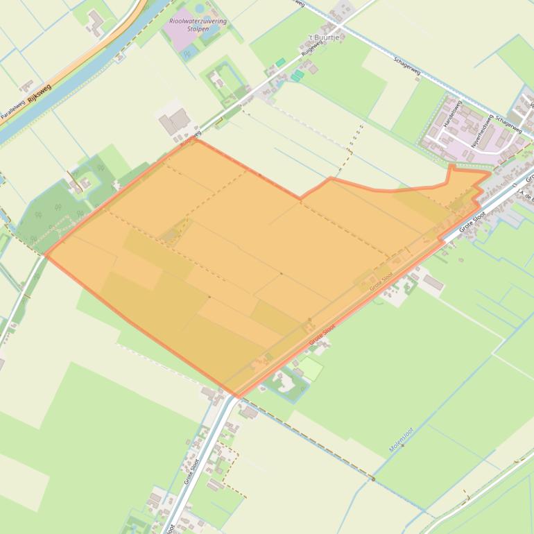 Kaart van postcodegebied 1751LA.