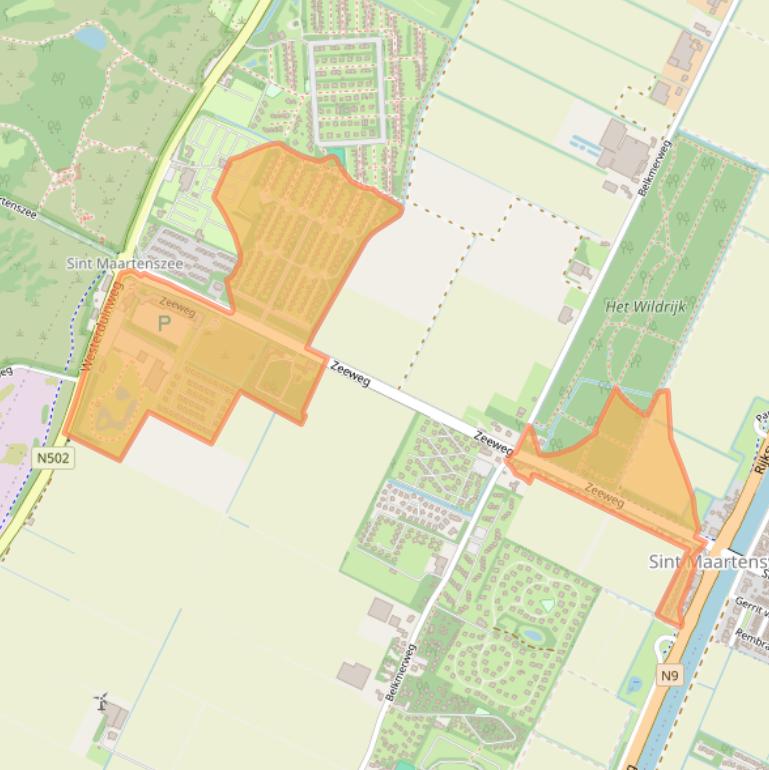 Kaart van postcodegebied 1753BB.