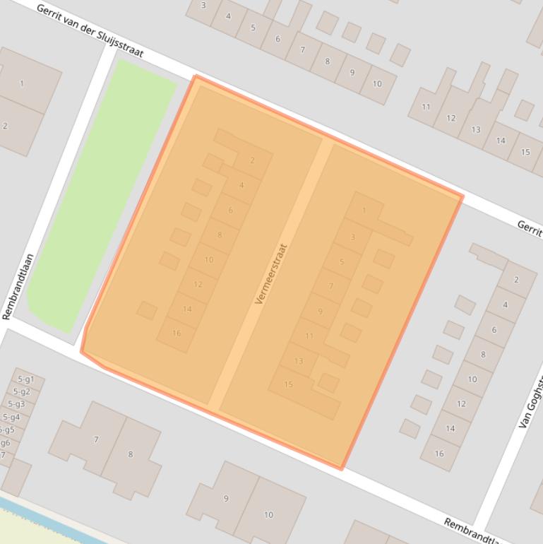 Kaart van postcodegebied 1753BG.