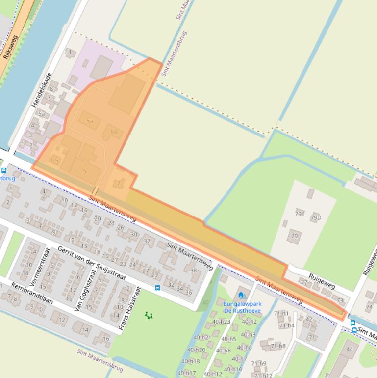 Kaart van postcodegebied 1753BJ.