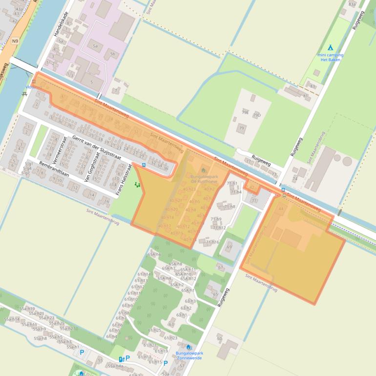 Kaart van postcodegebied 1753BK.