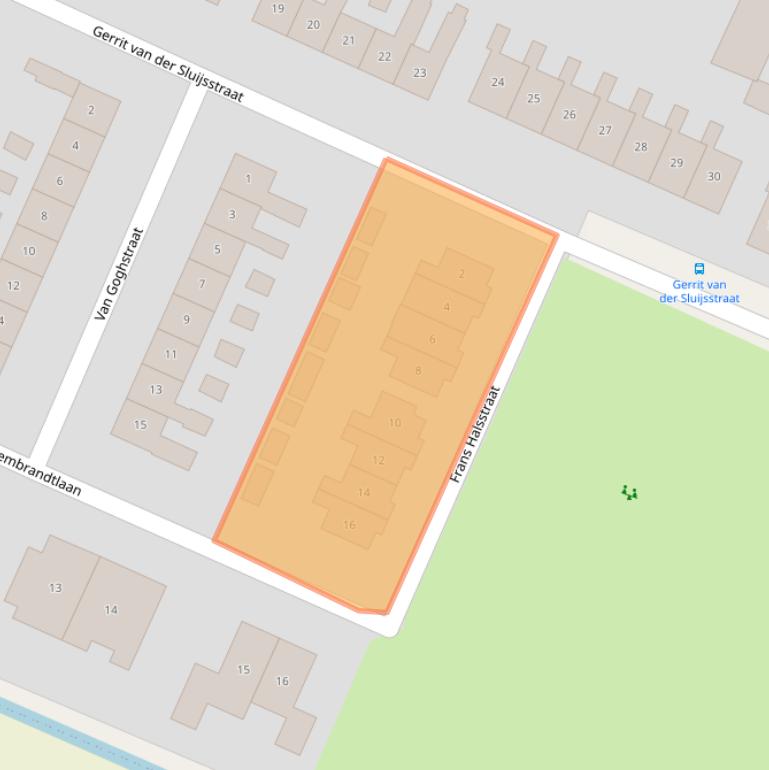 Kaart van postcodegebied 1753BM.