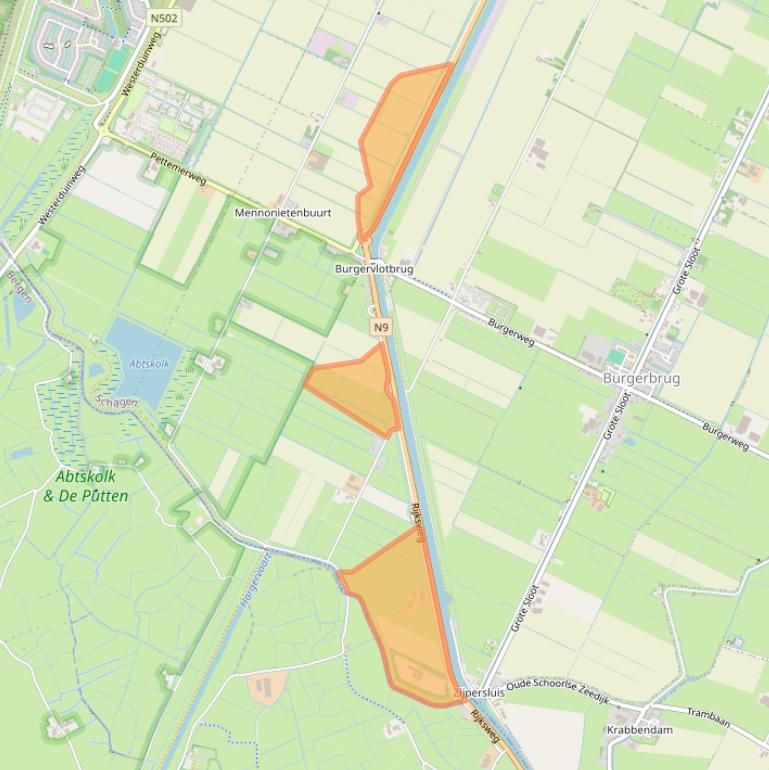 Kaart van postcodegebied 1754EC.