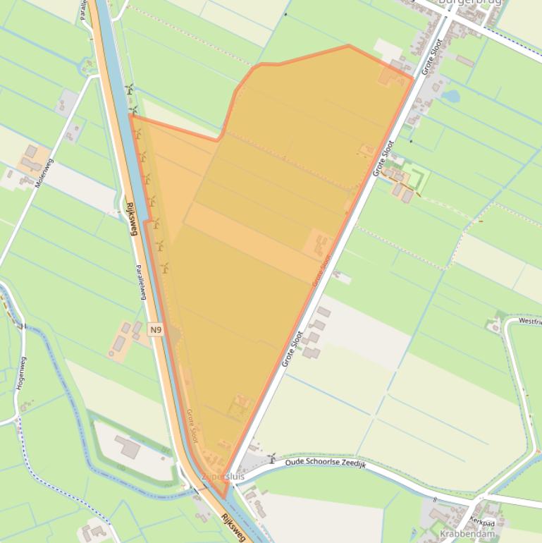 Kaart van postcodegebied 1754JA.