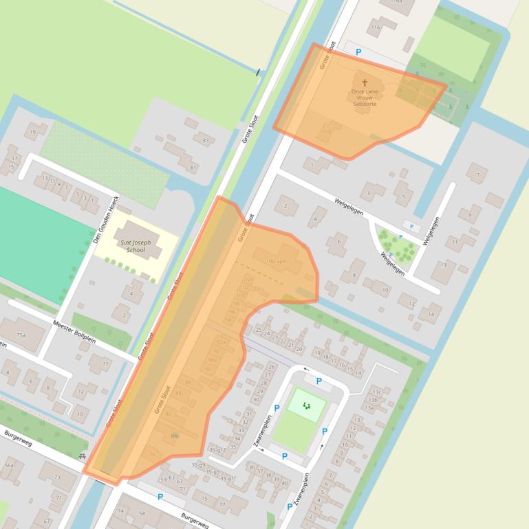 Kaart van postcodegebied 1754JH.