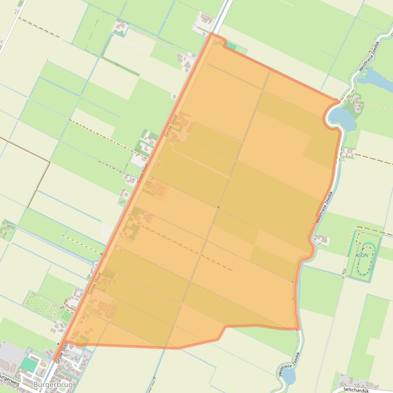 Kaart van postcodegebied 1754JJ.