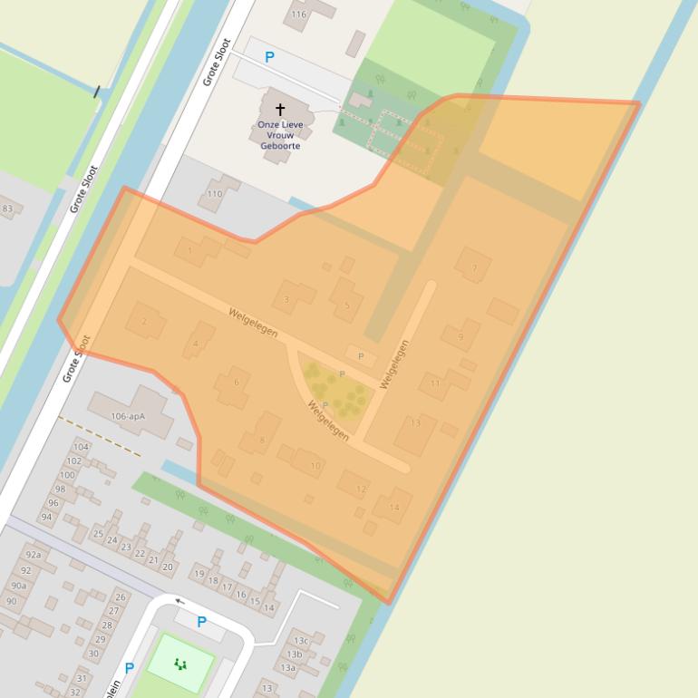 Kaart van postcodegebied 1754JK.