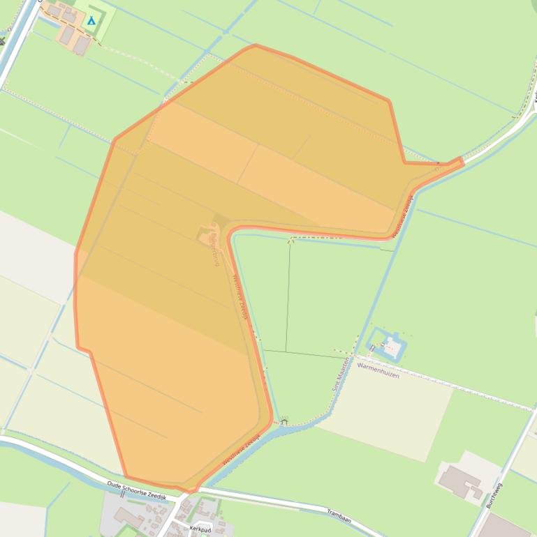 Kaart van postcodegebied 1754KA.