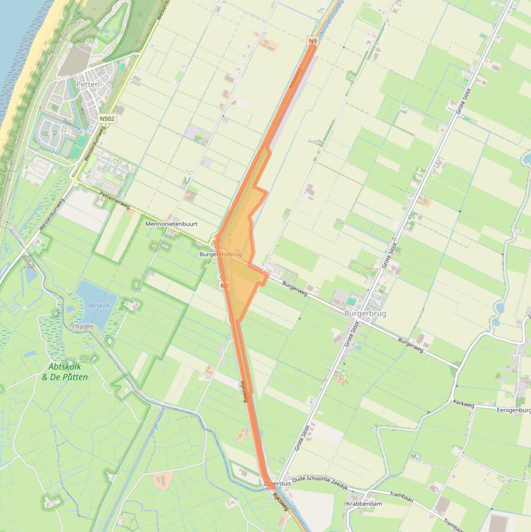 Kaart van postcodegebied 1754KB.