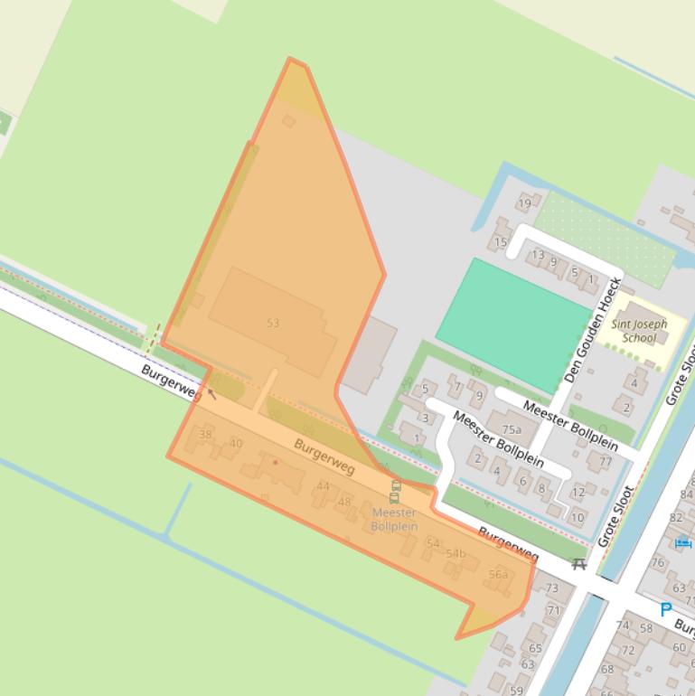 Kaart van postcodegebied 1754KD.