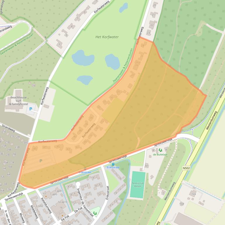 Kaart van postcodegebied 1755LC.