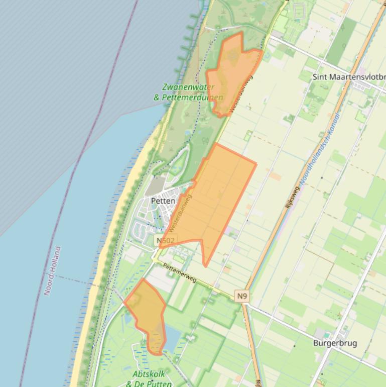 Kaart van postcodegebied 1755LE.