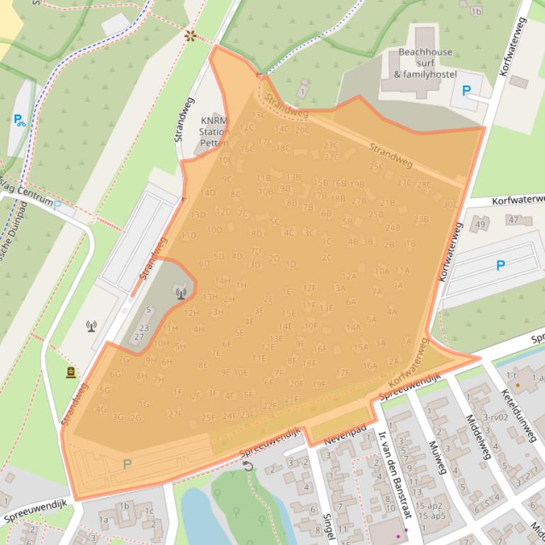 Kaart van postcodegebied 1755LN.