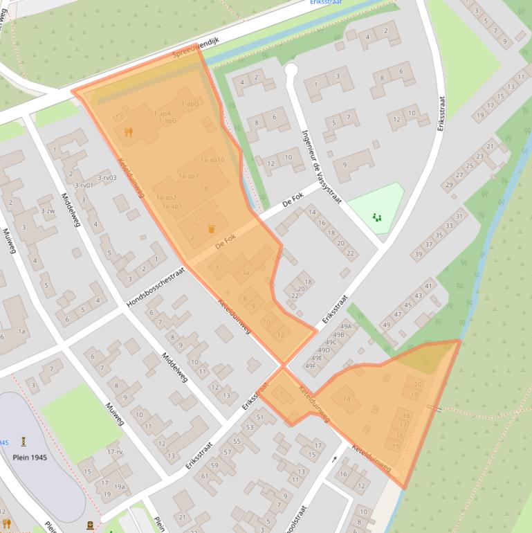 Kaart van postcodegebied 1755ND.