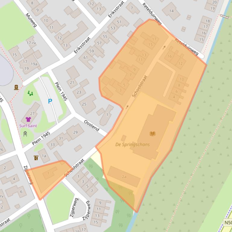 Kaart van postcodegebied 1755NE.