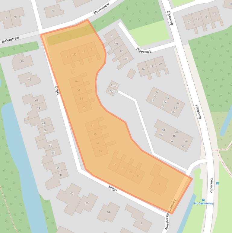 Kaart van postcodegebied 1755NR.