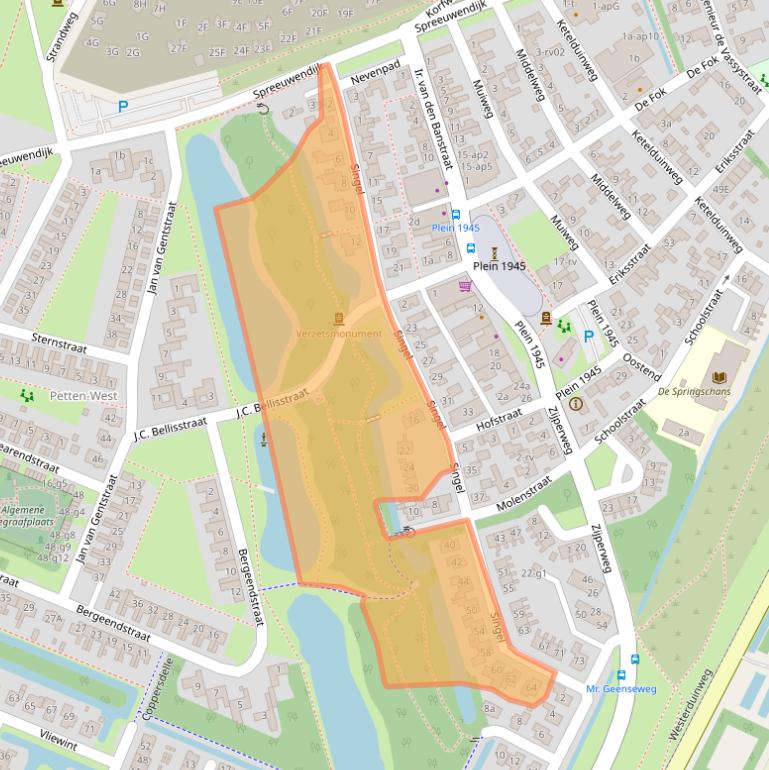 Kaart van postcodegebied 1755NT.