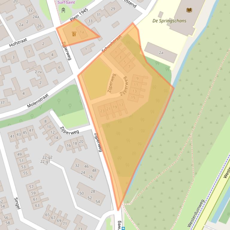 Kaart van postcodegebied 1755NZ.