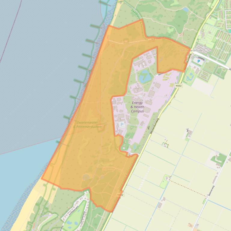 Kaart van postcodegebied 1755SB.