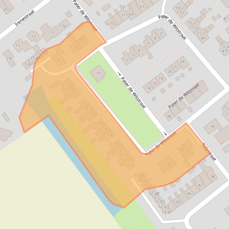 Kaart van postcodegebied 1756AL.