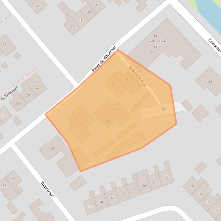 Kaart van postcodegebied 1756AX.