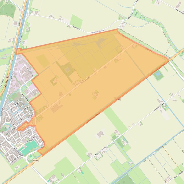 Kaart van postcodegebied 1756CA.