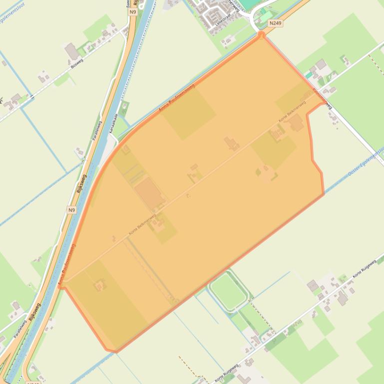 Kaart van postcodegebied 1756CB.