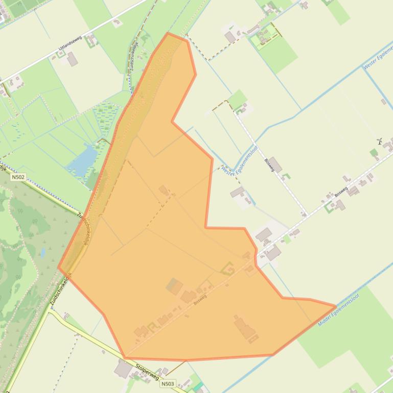 Kaart van postcodegebied 1756CJ.