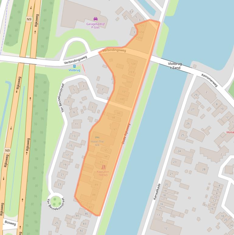 Kaart van postcodegebied 1756EM.