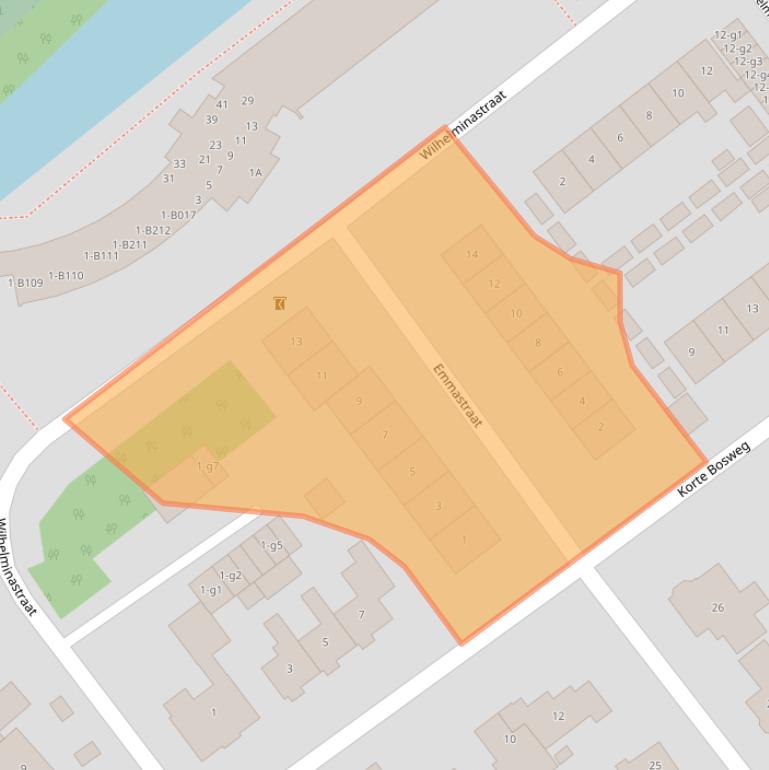 Kaart van postcodegebied 1756TG.