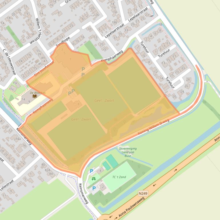 Kaart van postcodegebied 1756TZ.