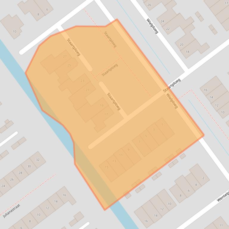 Kaart van postcodegebied 1756VD.