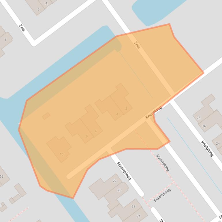 Kaart van postcodegebied 1756VE.