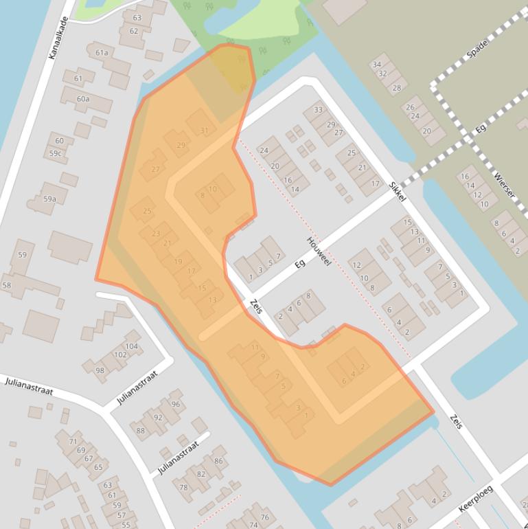 Kaart van postcodegebied 1756VH.