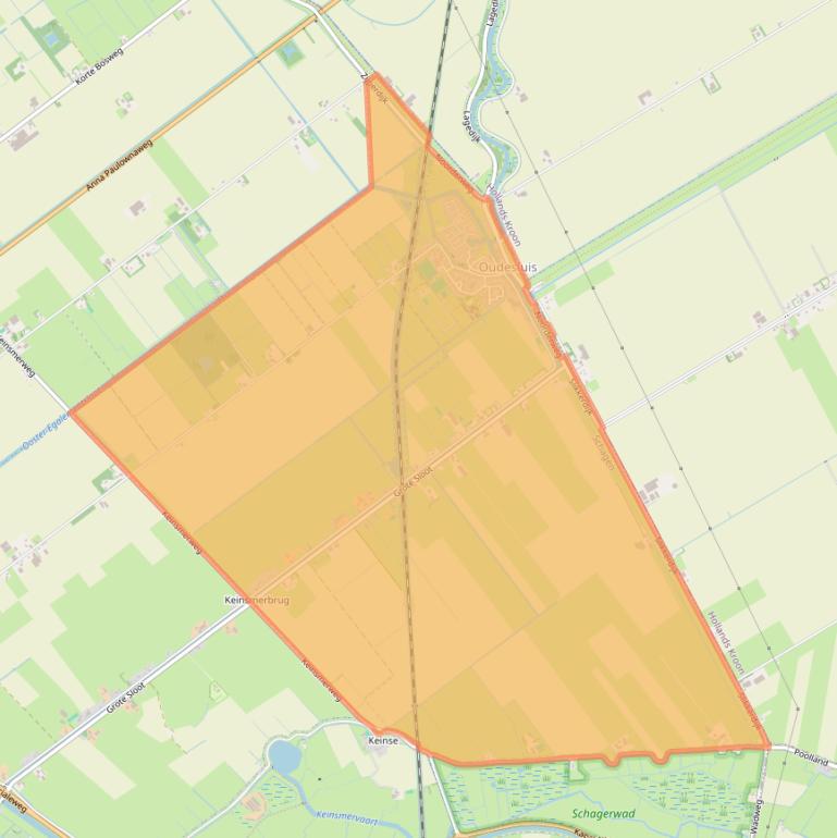 Kaart van postcodegebied 1757.