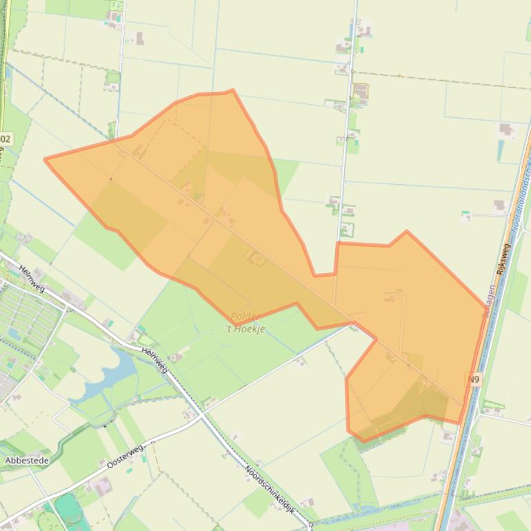 Kaart van postcodegebied 1759LC.