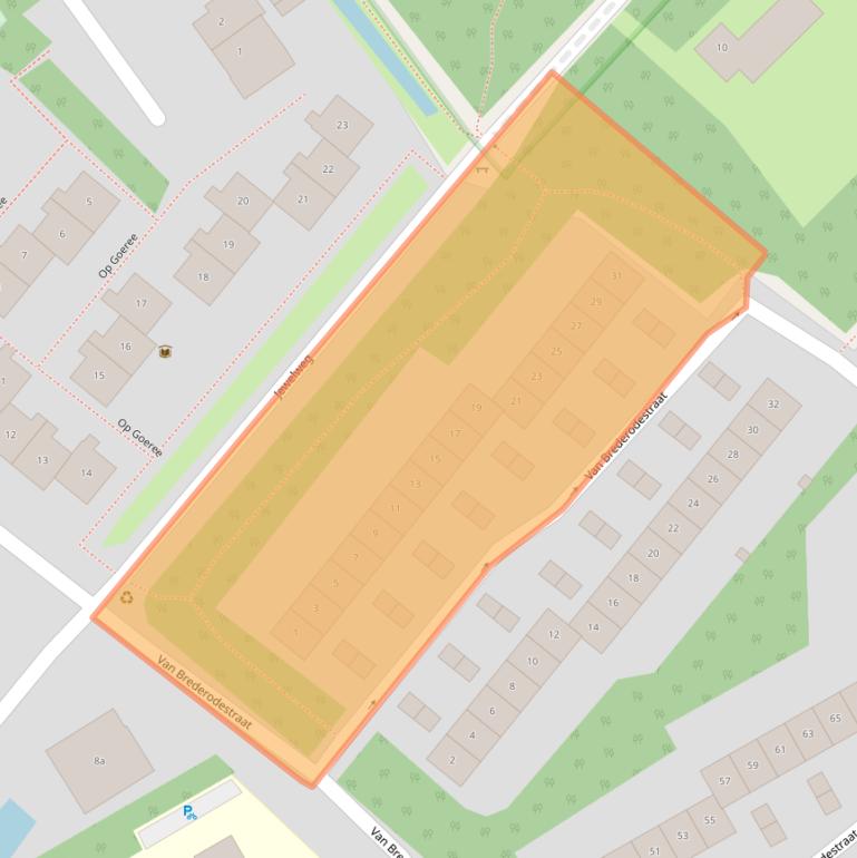 Kaart van postcodegebied 1759VE.