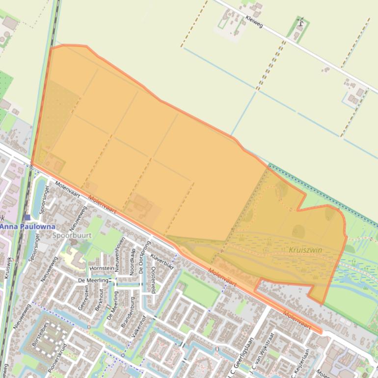Kaart van postcodegebied 1761AM.