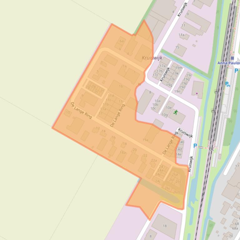 Kaart van postcodegebied 1761AS.