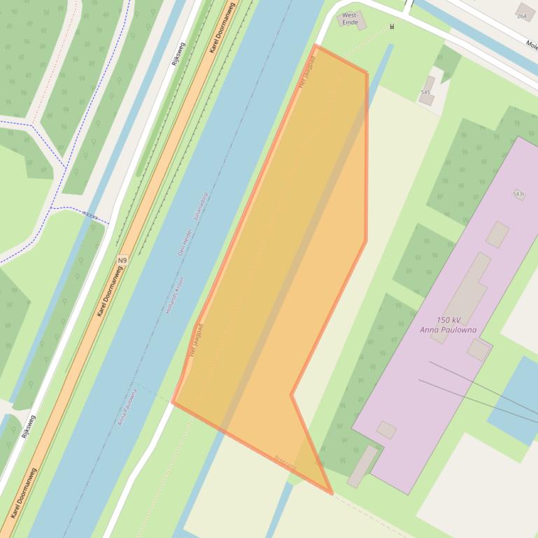 Kaart van postcodegebied 1761AV.