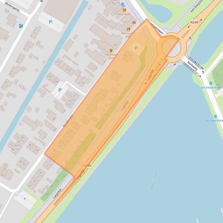 Kaart van postcodegebied 1761BG.