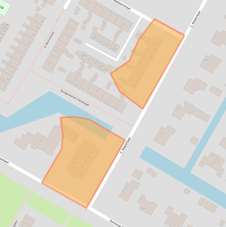 Kaart van postcodegebied 1761CJ.