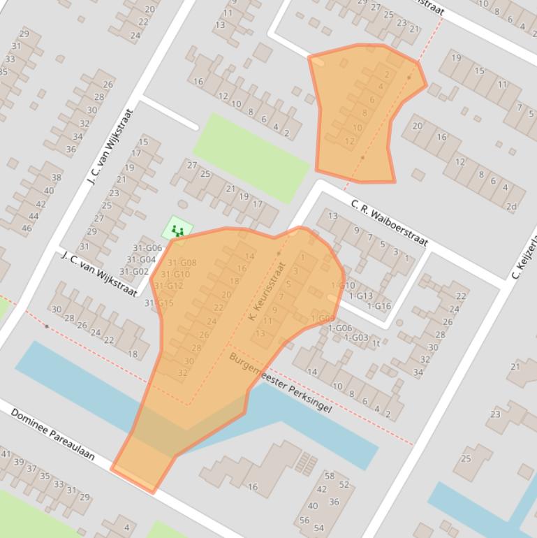 Kaart van postcodegebied 1761CL.